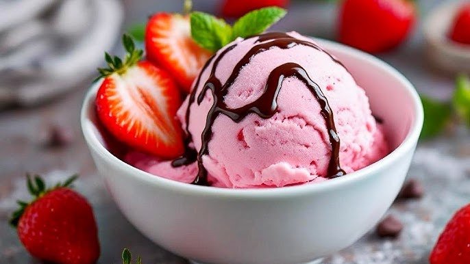 Fresh, creamy and delicious homemade strawberry ice cream, made with fresh strawberries for a rich natural flavor. A perfect refreshing treat for strawberry lovers, made with the goodness and freshness of Laxmi Strawberry Farm.
