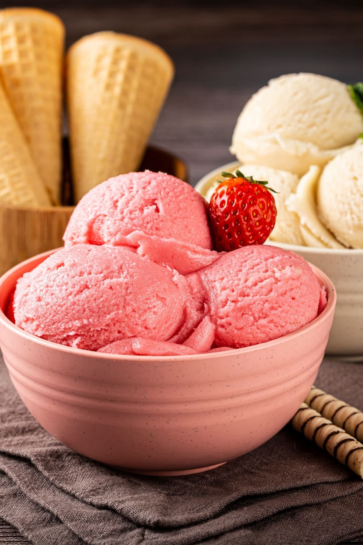 Strawberry Ice Cream Bowl